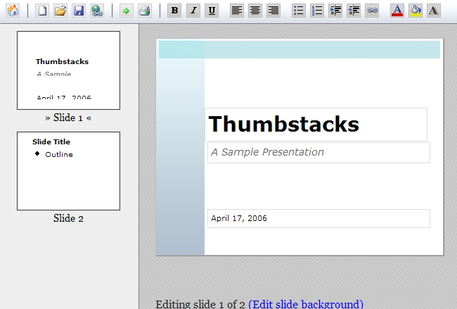 Thumbstacks Sample